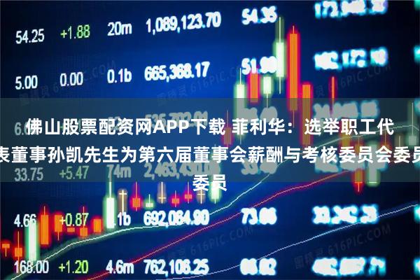 佛山股票配资网APP下载 菲利华：选举职工代表董事孙凯先生为第六届董事会薪酬与考核委员会委员